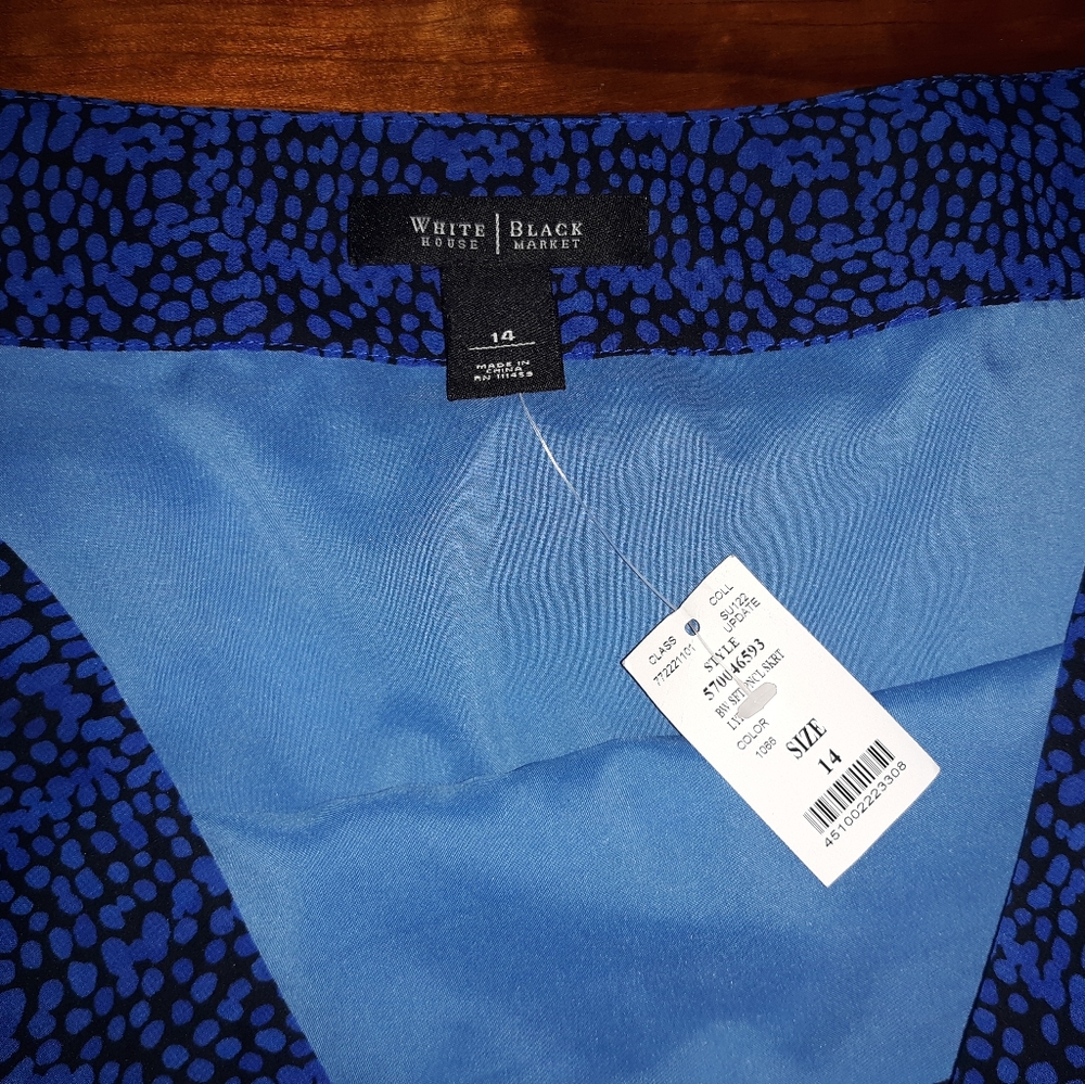 💣WHITE HOUSE BLACK MARKET NWT SKIRT SZ 14 - Picture 3 of 5